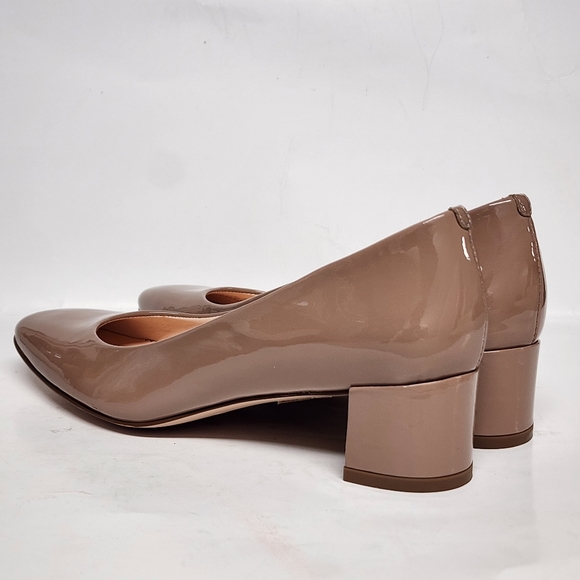 J  Crew deep blush patent block heel pump, 6 women’s size - Picture 2 of 9